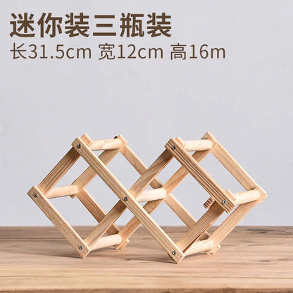 Stackable Wine Storage Shelves 3, 5, 6, 10 Bottles Wooden Wine Shelves Home Bar Utensils Wine Cabinets Bar Tools