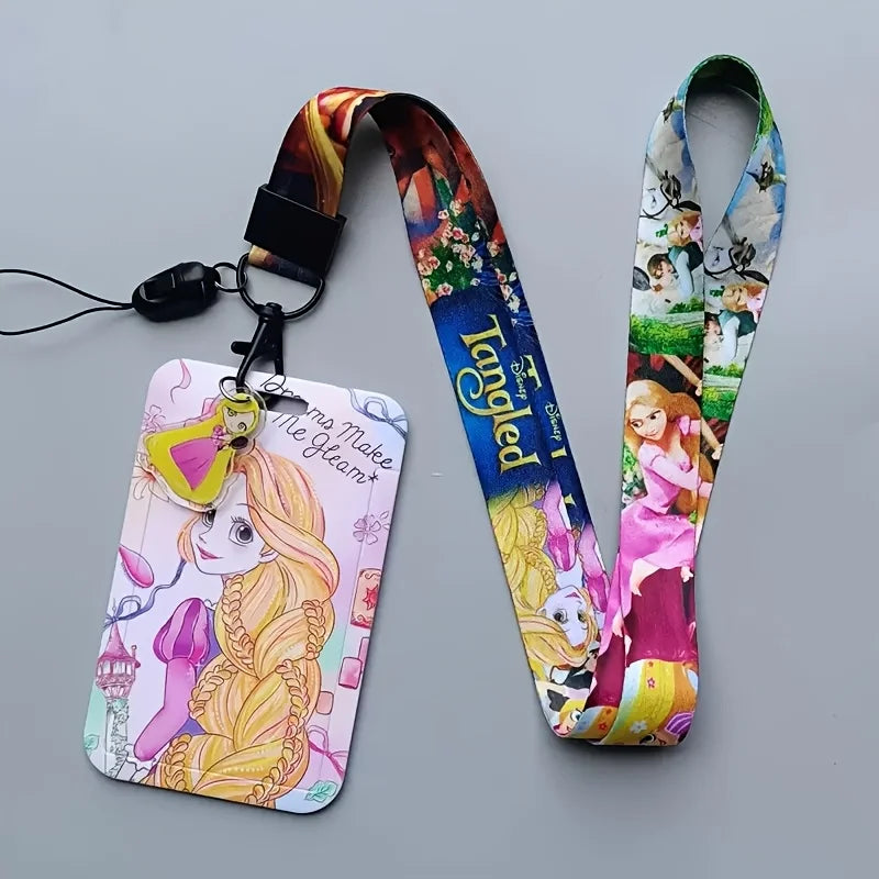 Disney 2D Licensed Product - Princess Adjustable ID Badge Holder Lanyard, for Office and Student Use.