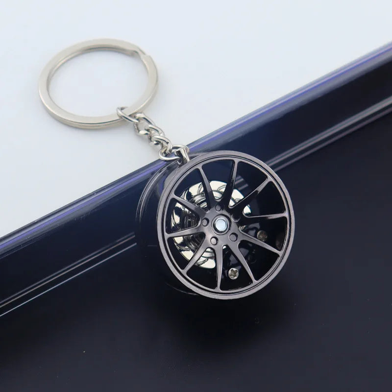 F1 Wheel Hub Keychain Pendant Car Keys Holder Keyring 3D Alloy Model Tyre Car Key Chain Charm Racing Lovers Collectibles