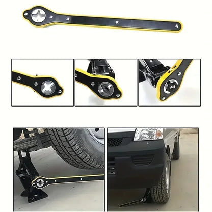 Car Scissor Jack with Wrench Auto Emergency Crank Lift Stand Labor-Saving Repair and Tire Replacement Tool for SUV Vehicle