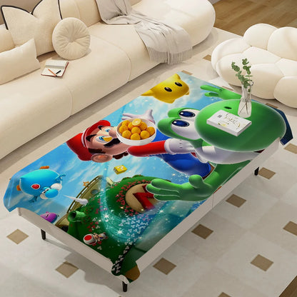 Hot Super Cool M-Mario Game Bros Waterproof Rectangle Tablecloth Fiesta Home Decor Dining Room Decor Reusable Party Supplies