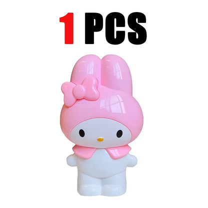 Cute Kawaii Sanrio Characters Figure Pen Cup Hello Kitty Kuromi My Melody Desktop Storage Decor Collectible Toy Gift Office