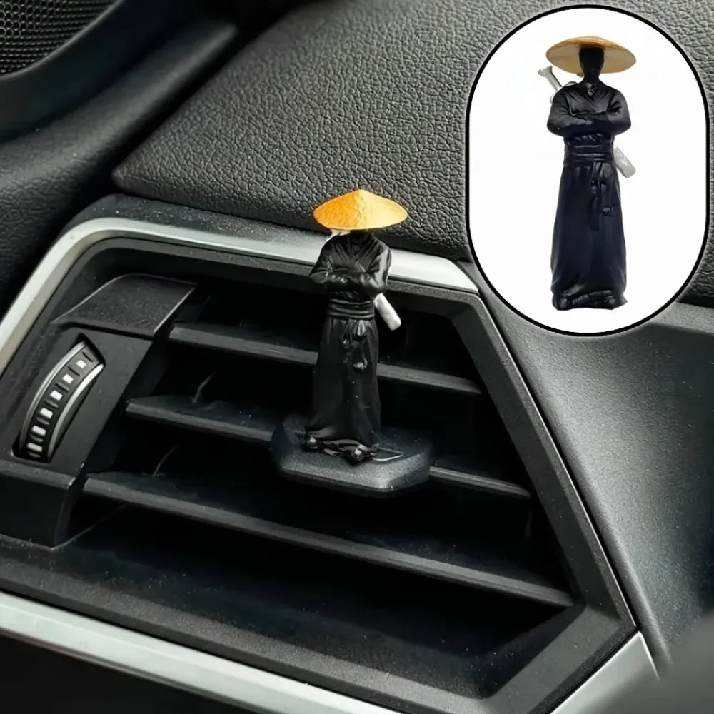 3PCS Mini Samurai Statue Set - Perfect for Car Dashboard Desk Decor