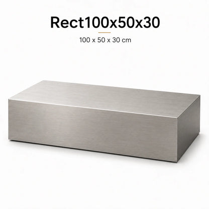 Modern Stainless Steel Coffee Table Square Rectangular Minimalist Center Tea Table for Living Room Apartment Hotel Furniture