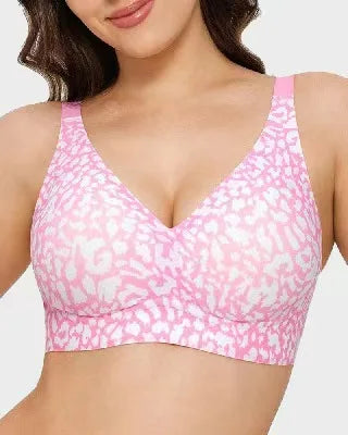 Seamless Wire-Free Full-Cup Bra Comfortable Thin Molded Cups Breathable Push-Up Support Beautiful Bra