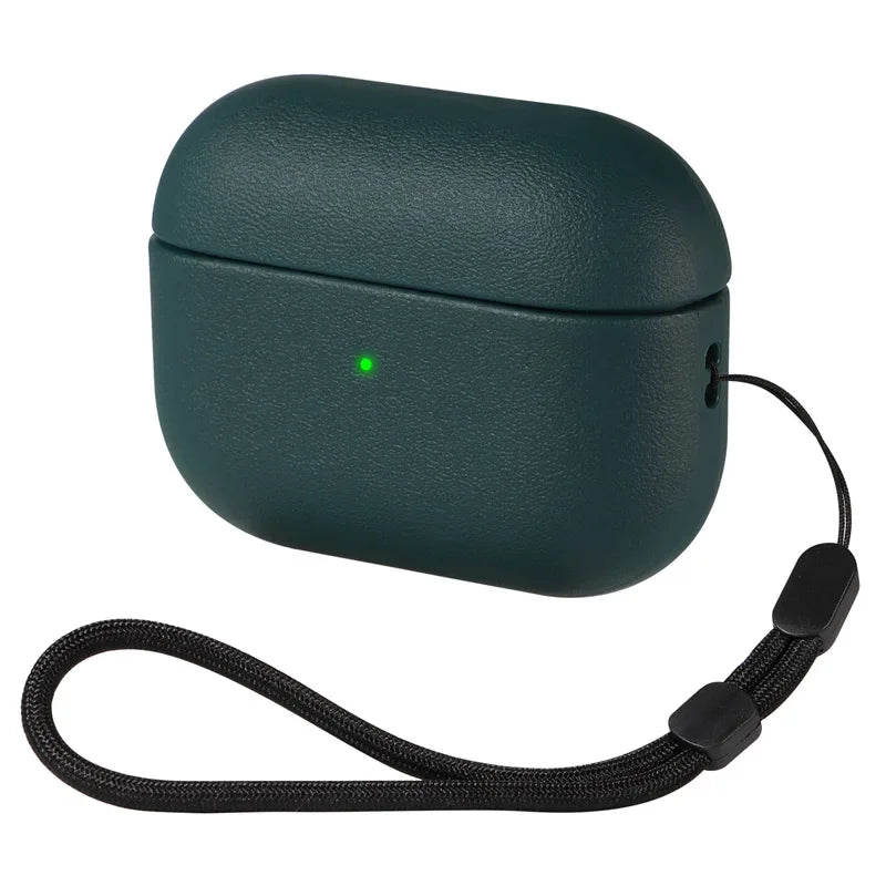 Leather Grain Case For Airpods Pro 2 For Airpods Pro 3 Case Airpods 5 4 3 Apple Bluetooth Earphone Accessories Protect Machine