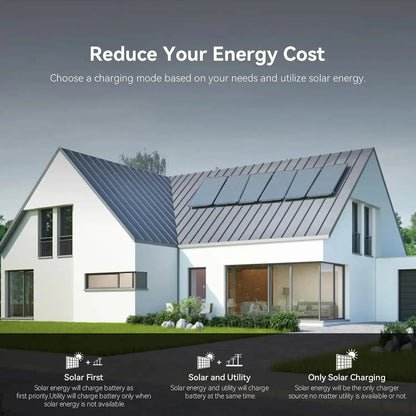 PowMr 4.2KW Home Inversor DC 24V to 230VAC Off Grid Hybrid Inverter 120A MPPT Solar Charge Max PV 500V Fit Lithium Batteria BMS
