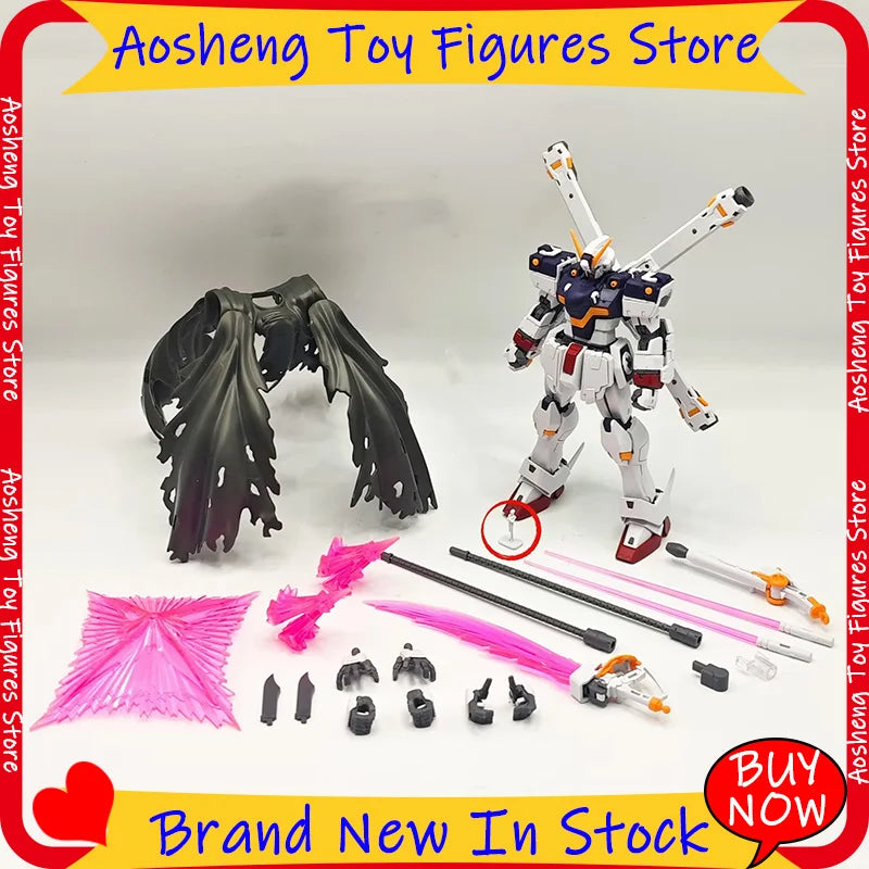 RG 1/144 Crossbone X1 Mech Assembly Model Kit Action Figure Ornament With Torn Cloak Full Weapons Mini Pilot Figure Collectible