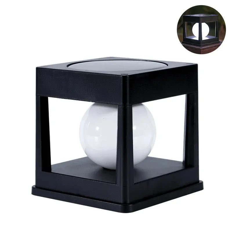 2LEDs Solar Post Light Outdoor Post Caps Lights Solar Fence Post Lamp Pillar Lamps Waterproof for Wooden Posts Patio Camping Dec