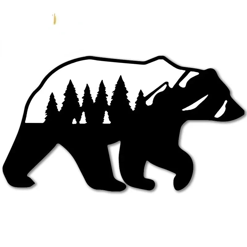 New Design Big Bear Car Bumper Window Sticker Scratch Repair Decal Vinyl Car Packaging Motorcycle Camper Decorative Decal, 13cm