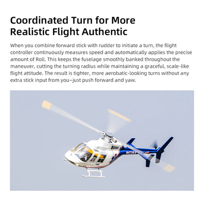 FLY WING Bell407 Scale Helicopter ACE GPS 470 Class Bell 407 6CH Helicopter with LED Light