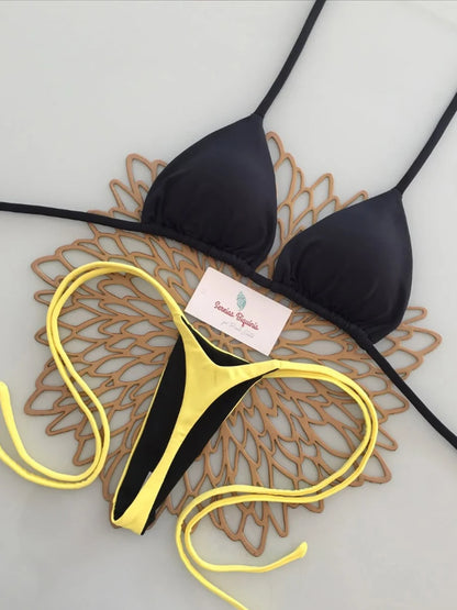 Micro Bikinis 2026 Women Swimsuit New Sexy Swimwear Halter Bikini Set Brazilian Biquini Female Thong Beachwear Party Wear