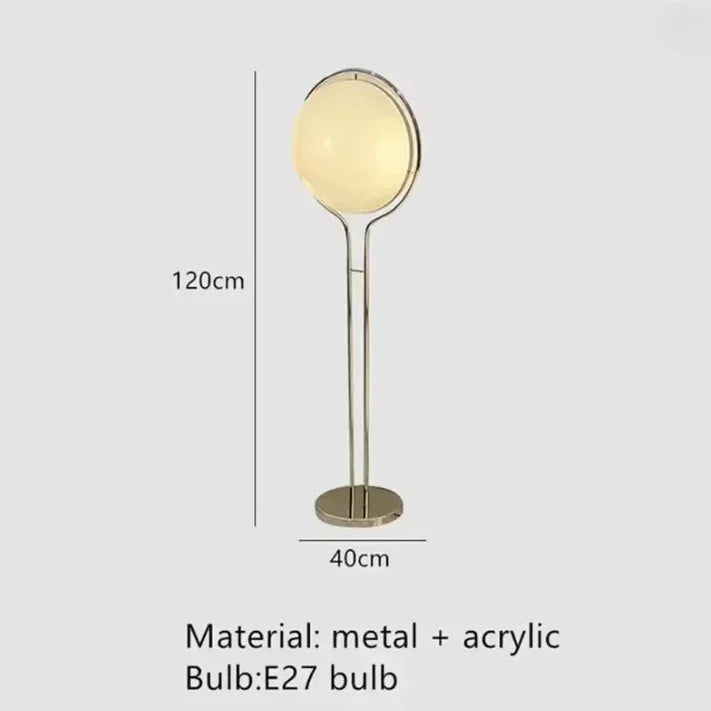 Modern White Yellow Acrylic Ball Shade Chrome Standing Floor Lamp,Hotel Living Room Bedroom Bedside Art Deco Table Lighting