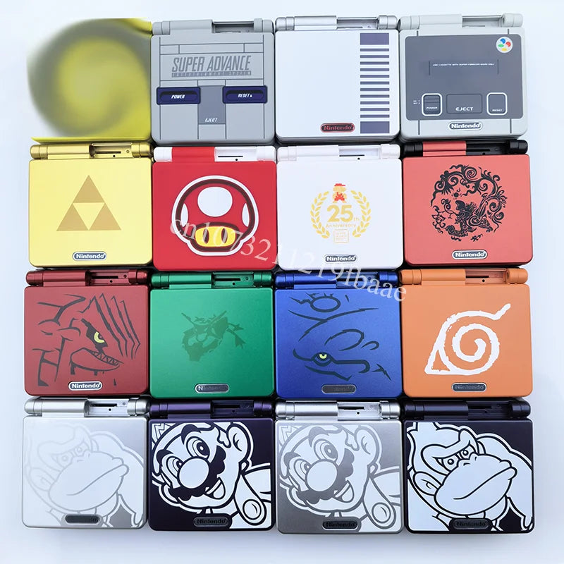 For GBA Game Boy Advance Sp Replacement Shell Custom Printed Housing For Retro Game Console Repair Super Mario Limited Edition