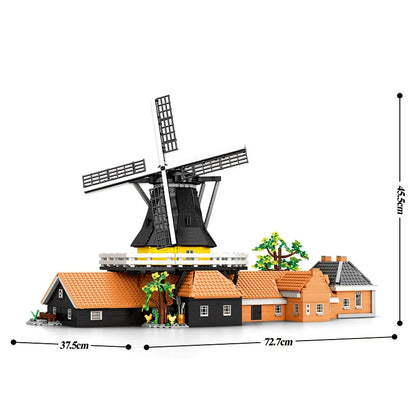 4801PCS Kids Building Blocks Windmills Toy MOC Dutch Windmill House View Model Toys for Children Gift Sets