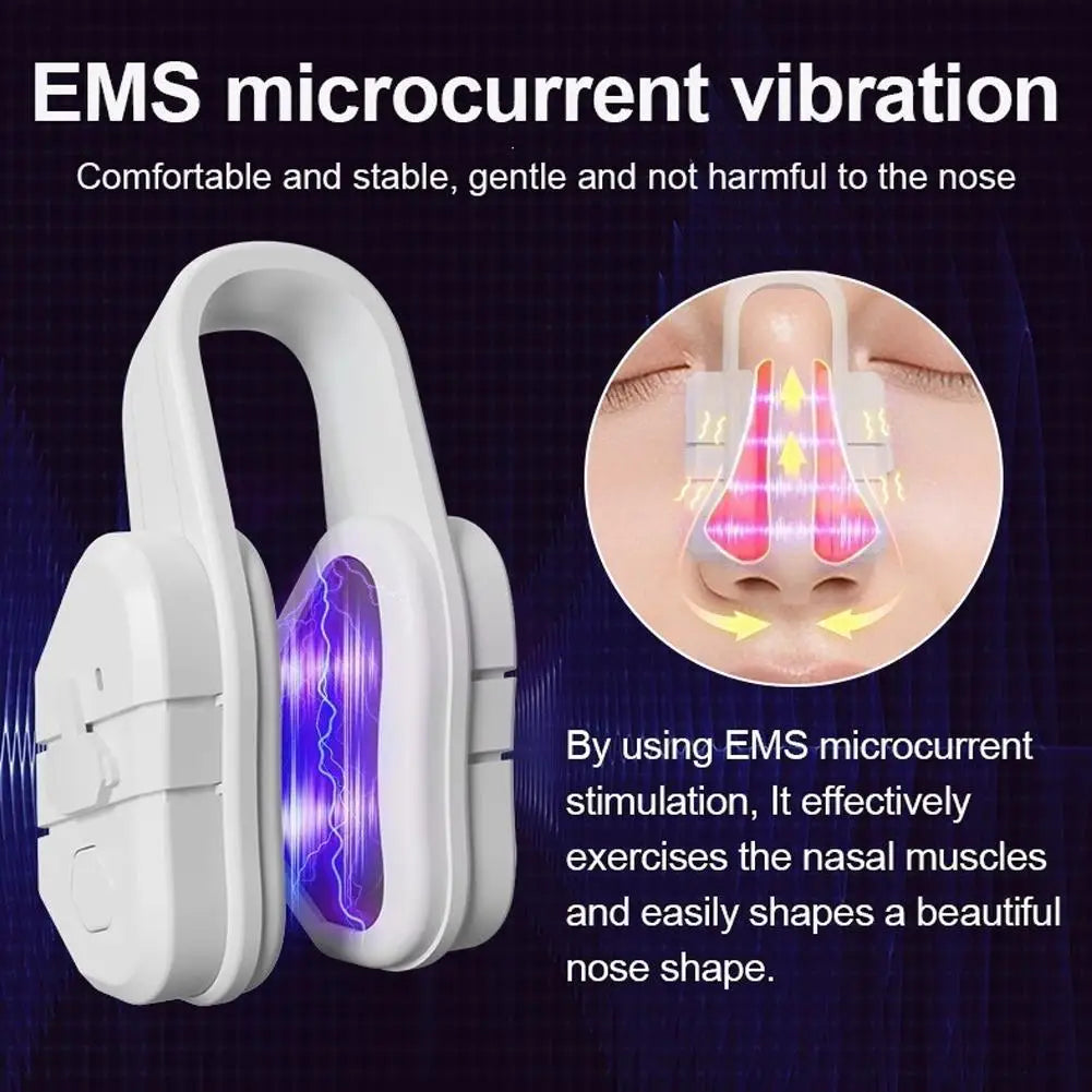 Adjustable EMS Nose Lifter Clip Microcurrent Vibration Massager 3D Slimmer Bridge Corrector Beauty Tool