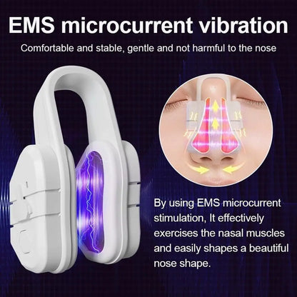 Adjustable EMS Nose Lifter Clip Microcurrent Vibration Massager 3D Slimmer Bridge Corrector Beauty Tool
