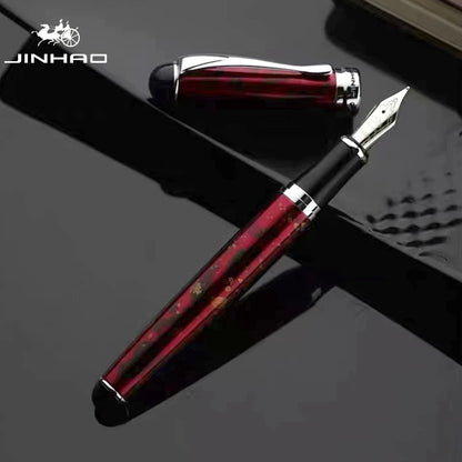 Jinhao Business Calligraphy Fountain Pen X750 Exquisite Elegant Iridium Gold Pen Office Signature Luxury Write Gifts Stationery