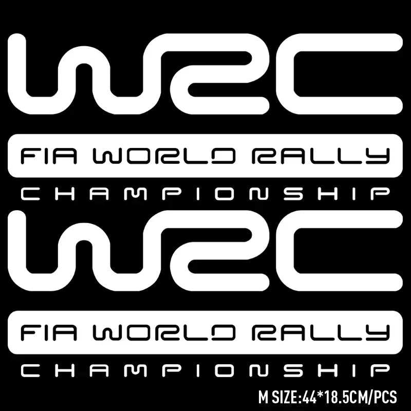 2Pcs WRC Car Stickers Racing Style Auto Vinyl Film Decals For Auto Bumper Windows Motorcycle Laptop Walls Tuning Car Accessories
