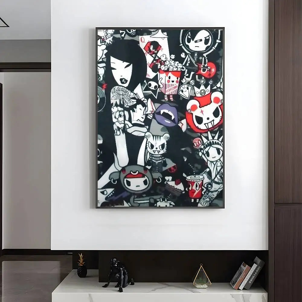 Kawaii T-Tokidoki Anime Poster HD art sticky wall waterproof home living room bedroom aesthetic decoration