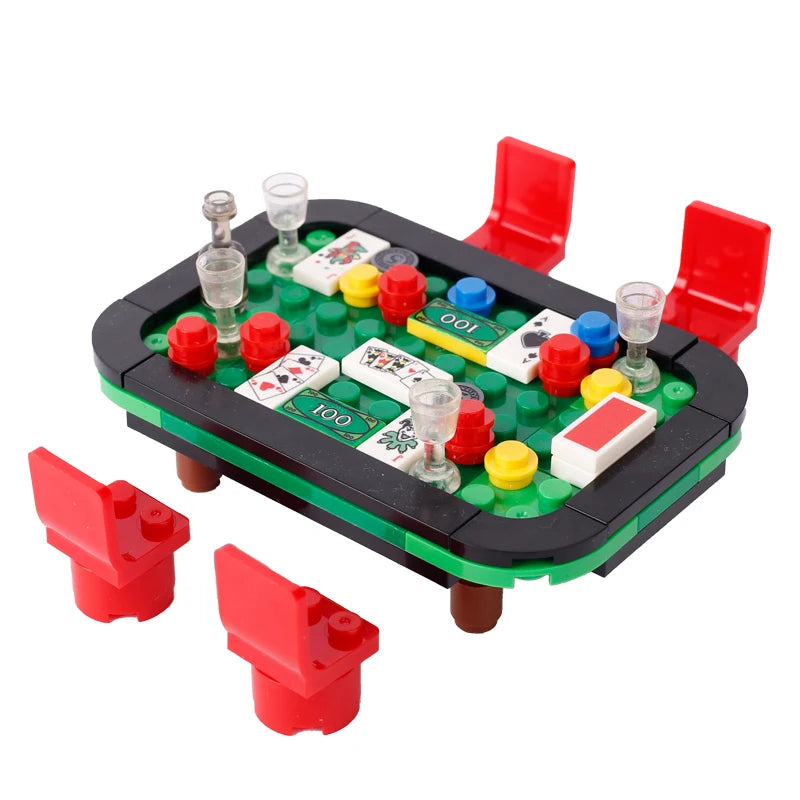 MOC City Supermarket Shop Store Building Blocks Street View Drink Food Vegetable Food Accessories Dessert Blocks Printed Bricks