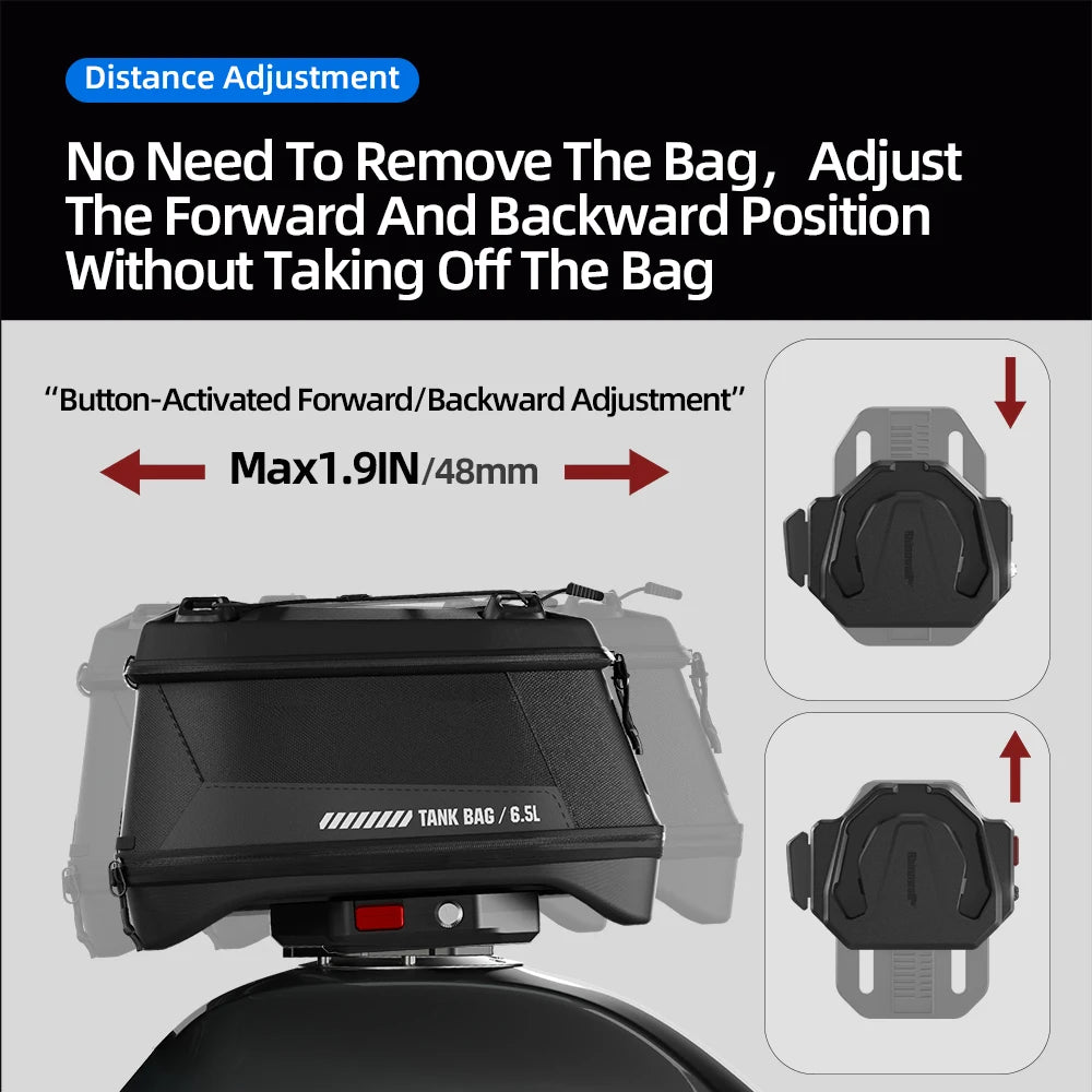 Rhinowalk Motorcycle Tank Bag Quick-Release Magnetic Waterproof Anti-Theft Riding Travel Luggage Case Shoulder Bag Accessories