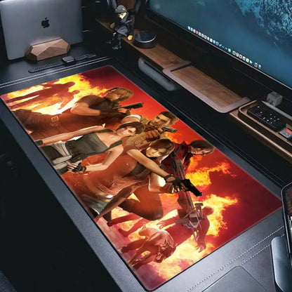HYBXAXC XXL Resident Evil Mouse Pad Desk Cute HD Desk Pad Extended Gaming Keyboard Mats Large XXL Gamer Mousepad 90x40