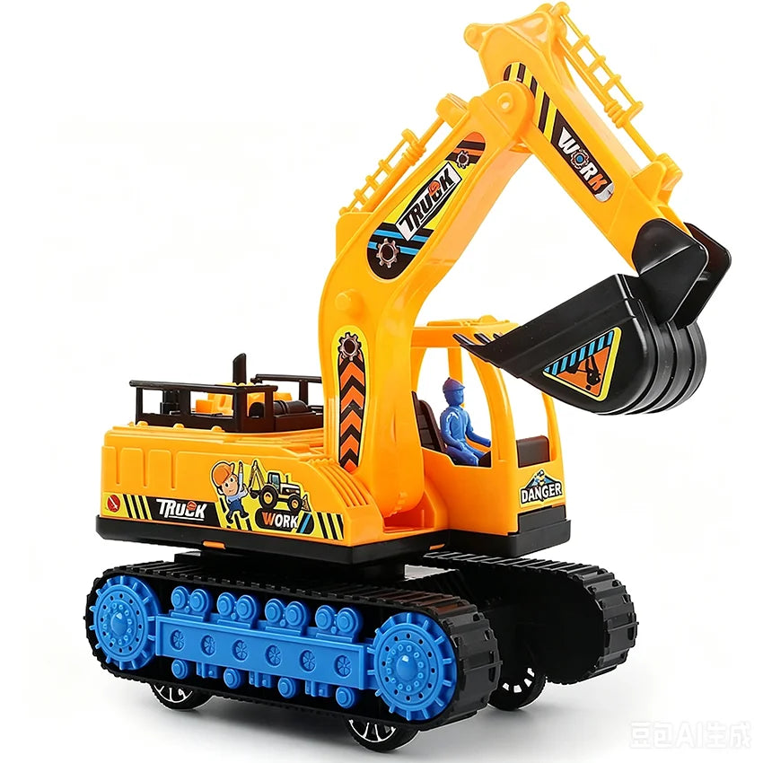 Large-Scale Boys Excavator Toy Car Inertia Baby Engineering Vehicle Digging Machine Model Children's Playset