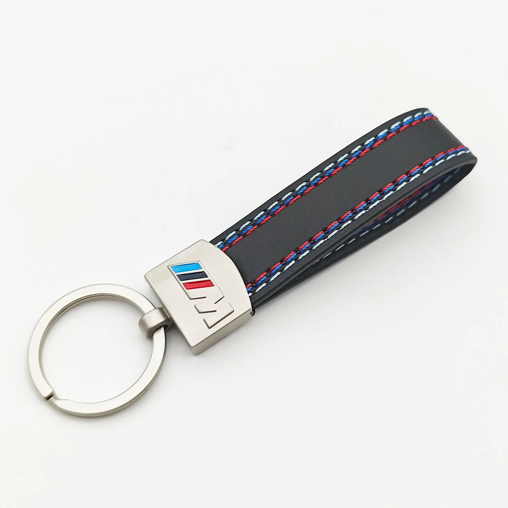 Leather Car Keyring For BMW M Sport E39 E46 E90 E60 E30 E36 E87 E53 F15 F16 F20 F30 X3 X5 X6 Z4 M2 M3 M4 M5 Keychain Accessories