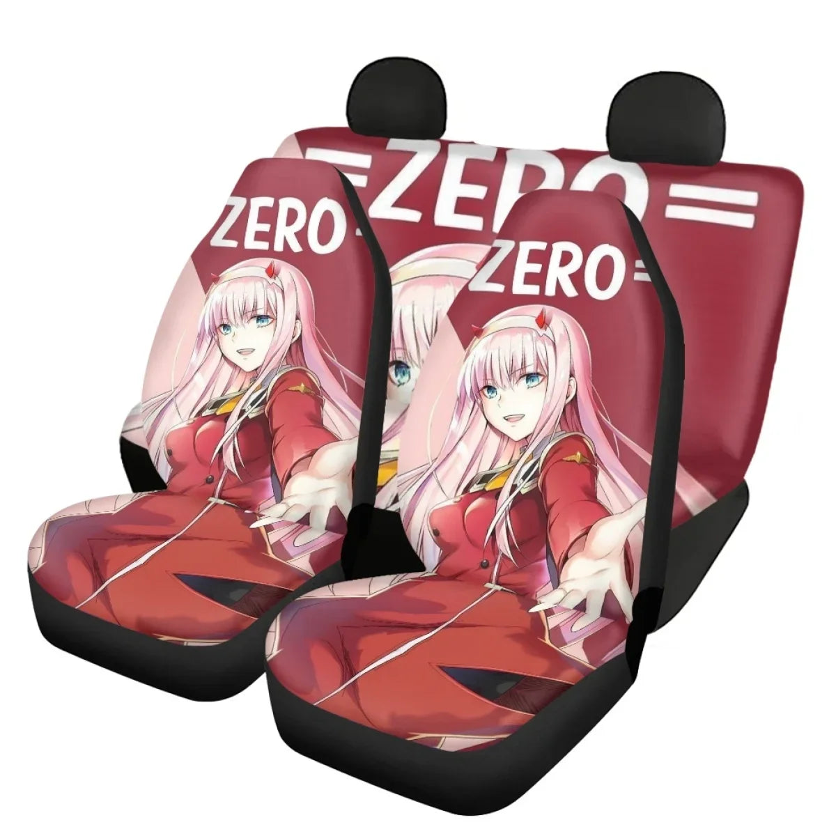 Re Zero Rem Ram 3D Printing Anime Universal Fit Car Seat Covers Black Front Seat Durable Washable Auto Mads Vehicle Seat Covers
