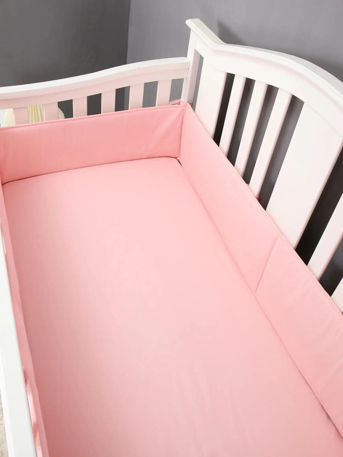 Crib Rail Cover Set and Baby Crib Liner  Baby Bumperless Crib Cot Protector Infant Bebe Bedding Set