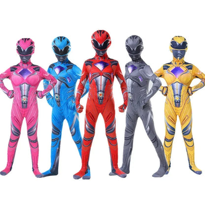 Rangers Costume  Power Mecha Five Beast Cosplay Anime  Halloween Costumes For dMask Carnival Party Jumpsuits