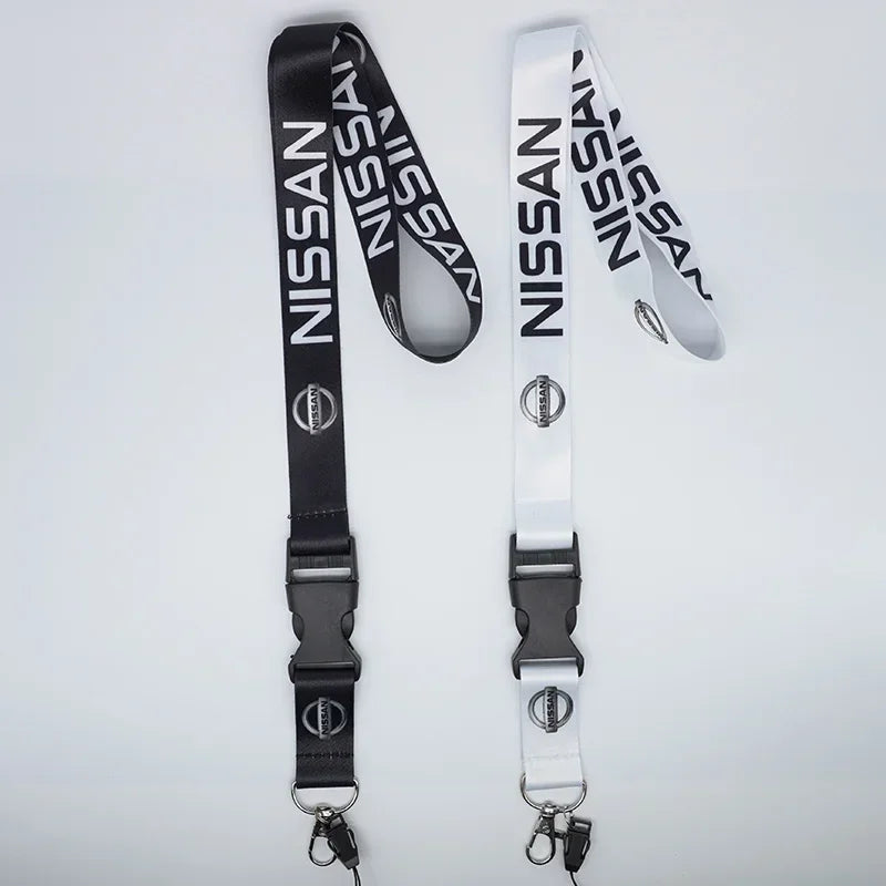 Lanyard Nylon for Nissan Car Logo Key Pendant Holder Phone Sling Keychain Sylphy Qashqai J11 Teana Note Juke GTR X-trail Murano