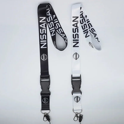 Lanyard Nylon for Nissan Car Logo Key Pendant Holder Phone Sling Keychain Sylphy Qashqai J11 Teana Note Juke GTR X-trail Murano