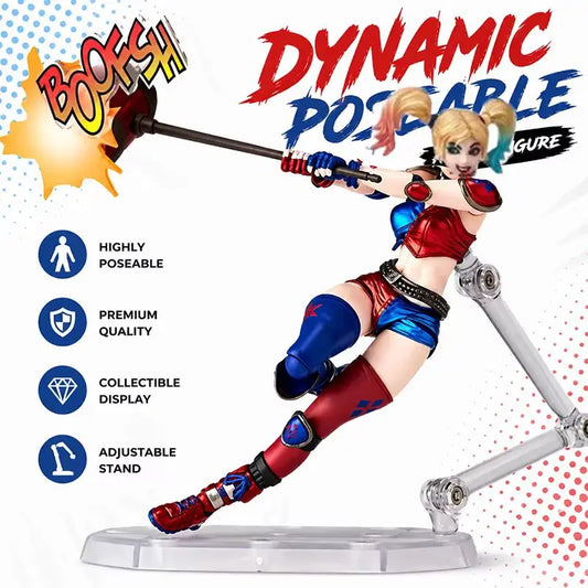 15cm Harleey Quinn Action Figure Yamaguchi Haley Quinn Joker Joint Movable Figure Harleen Quinzel Model Pvc Collection Toys