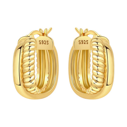 Original 925 Sterling Silver Planet Starlight Earrings Fashion 18K Gold Hoop Earring for Women Piercing Jewelry Aretes Gifts