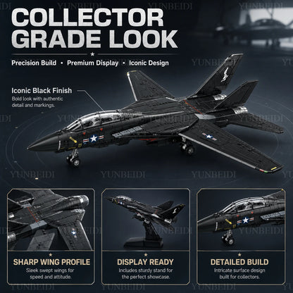 F14 Block Aircraft Military Series Block Support Attack Aircraft Model Wildcat Fighter Toy Gift To Children