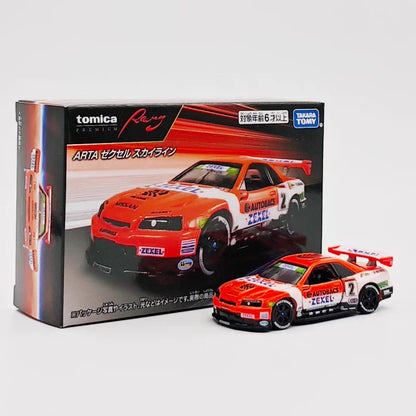 In Stock Original TOMICA Premuim Racing Series Nissan GTR R34 Die Casting Alloy Car Model Collection Surprise Toys Car Model