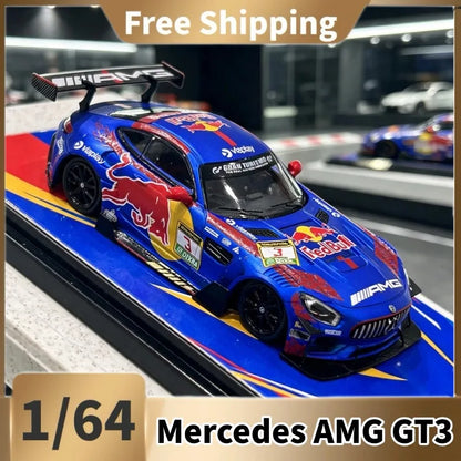 【In Stock】RM 1/64 AMG GT3 Diecast Racing Car Model, Adult Collectible Ornament & Holiday Gift