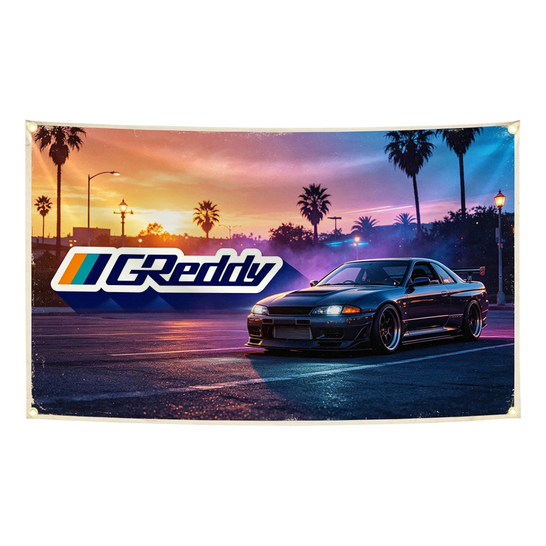 60x90cm 90x150cm 120x180cm GReddys JDM Racing Flag Tapestry Banner Japanese Auto Modify Garage Wall Hanging Flag Decor