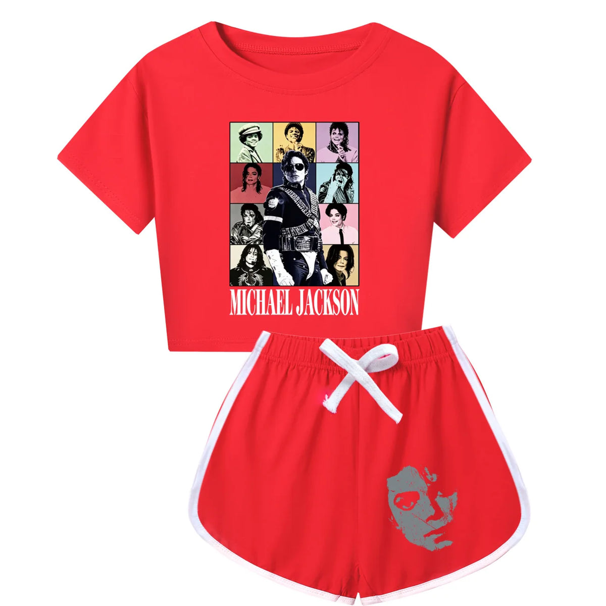 International celebrity children's short sleeved shorts and long sleeved Boy Girl Michael Jackson pajamas set