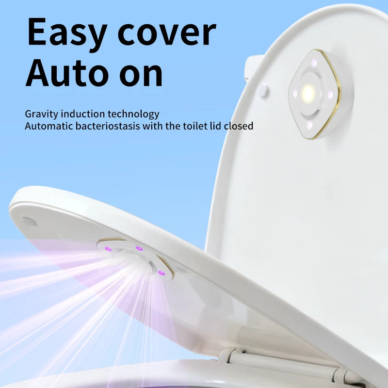 Smart Second-Generation Toilet UV Sanitizer, UVC Ultraviolet Disinfection Device, USB Rechargeable Home Purification and Bacteri