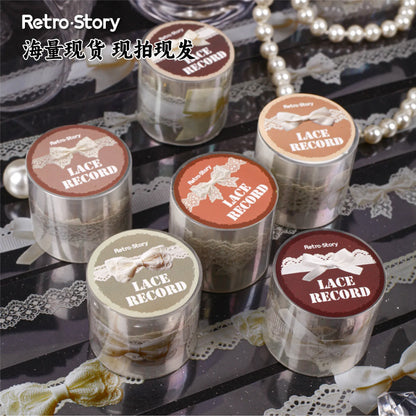 1pcs DIY Decoration Adhesive Tapes Japanese Lace Record Washi Tape Masking  stickers stationery