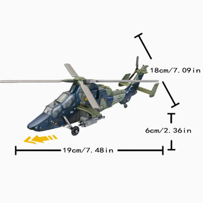 1:72 Scale DIY Assembly Military Helicopter Model Kit, Openable Cabin Door, Detachable Accessories, Collectible Desktop Decor, I