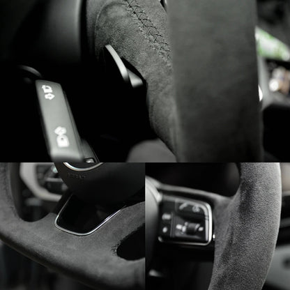 Custom Car Steering Wheel Braid Cover Soft Suede 100% Fit For Porsche 911 991 Boxster 981 Cayman Cayenne Panamera 2009 -2016