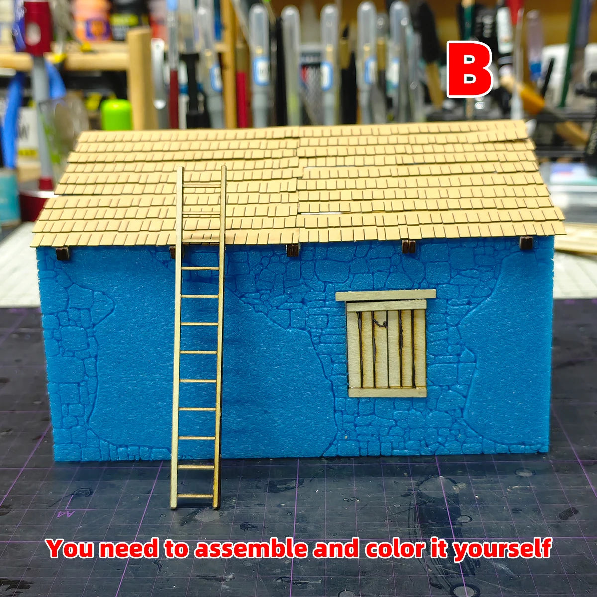 Assembly Architectural Model Building Rural Area Residence Bungalow Countryside Village Diorama Scale Model Kit 1/35 1/32