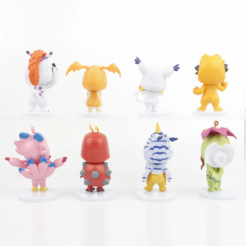 8pcs/set  Digital Monster Digimon Characters Taichi Matt Ishida Sora Cosplay Agumon Gabumon Action Figure Anime Figure Model Toy