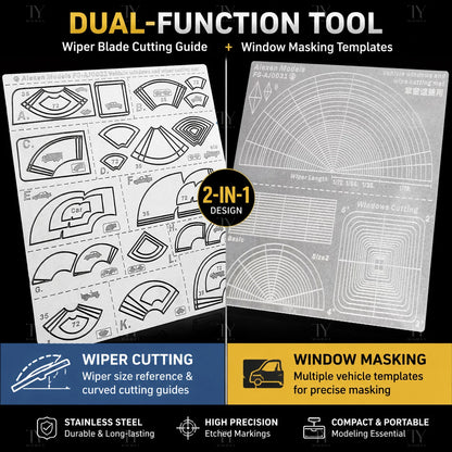 Alexen AJ0031 Metal Cutting Mat Mud Splash Window Wiper Cover Assembly Model Building Tools for Military Model DIY Accessories