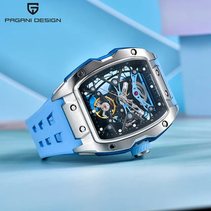 PAGANI DESIGN 42MM Hollow Skeleton Men Mechanical Watches Luxury Sapphire Glass Automatic Watch 50M Waterproof Watch For Men