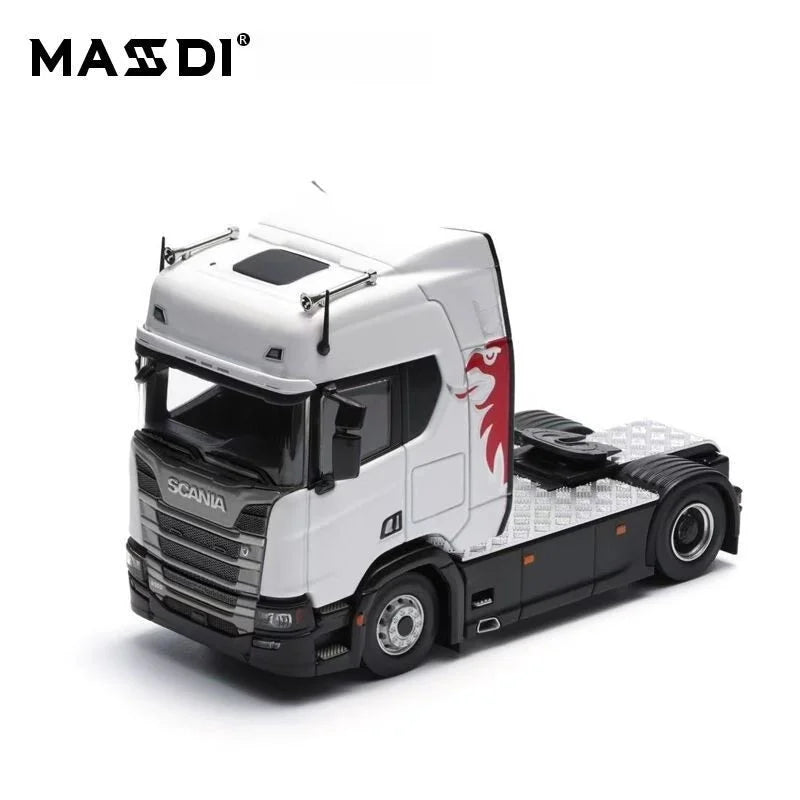 1:64 Scania R500 Heavy Truck Model - Eight-Axle Semi-Trailer Heavy-Duty Truck Model, Perfect Gift for Truck Enthusiasts & Hobby